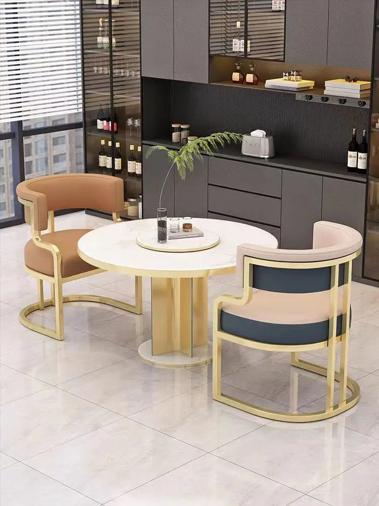 Armchair Luxury Dining Chair Restaurant Hotel Throne Relax Dinning Chair Office Accent Chaise Salle A Manger Nordic Furniture