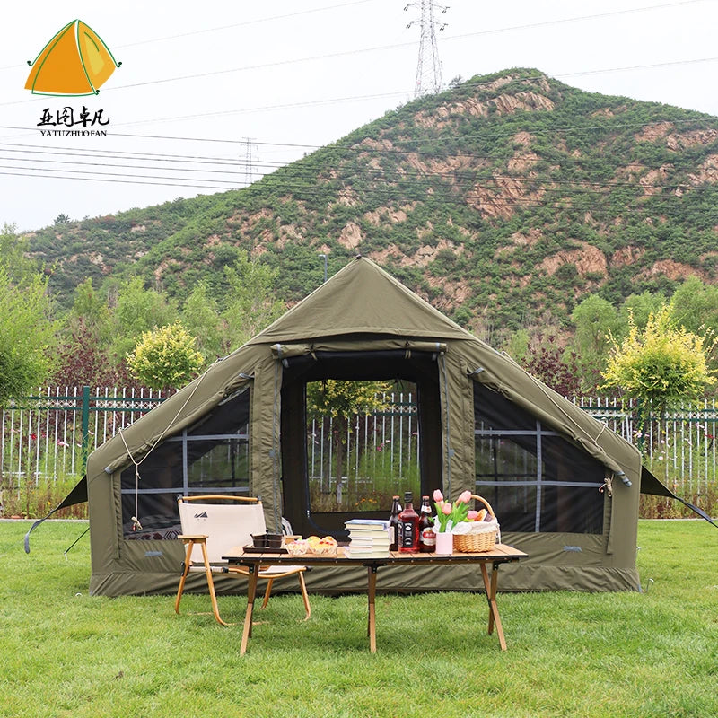 Waterproof Family Glamping Tent Luxury Large Inflatable Camping Tent