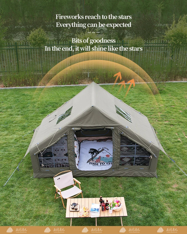 Waterproof Family Glamping Tent Luxury Large Inflatable Camping Tent