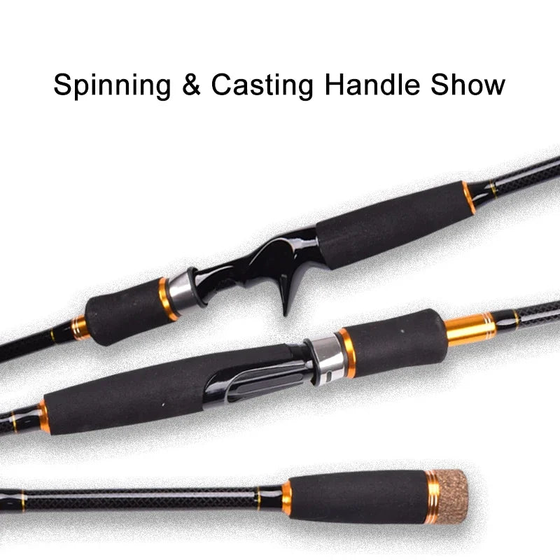 Mavllos YKing Bass Fishing Spinning Rod Lure 10-25g Line 12-25lb 3 Sections Portable Light Carbon Perch Casting Fishing Rod