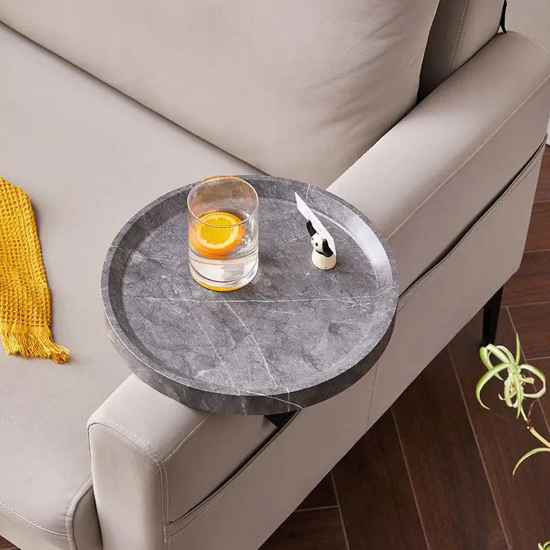 Sofa Tray Coffee Table Mdf Mini Side Table Waterproof Stain Resistant Corner Table Sofa Armrest Tray Installation-FreeAdjustable