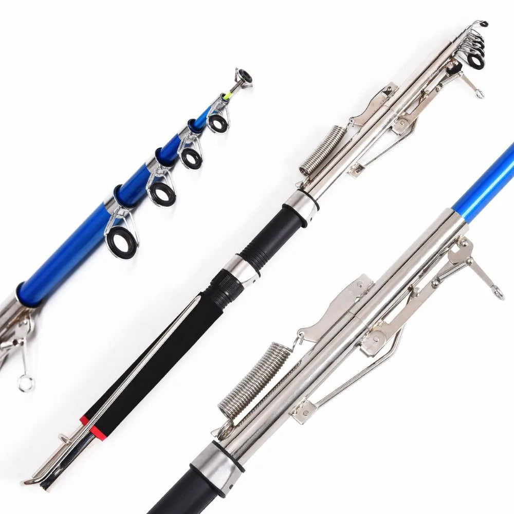 2.1-2.7M Carp Automatic Fishing Rod Fishing Telescopic Spinning Rod Sections Fishing Rods Olta Feeder Tackle Lazy Automatic Pole