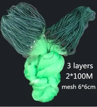 3 Layers Catch Fishing Net Monofilament Fishing Gill Network With Float Outdoor Sport Fish Gillnet Trap Fishing Gear