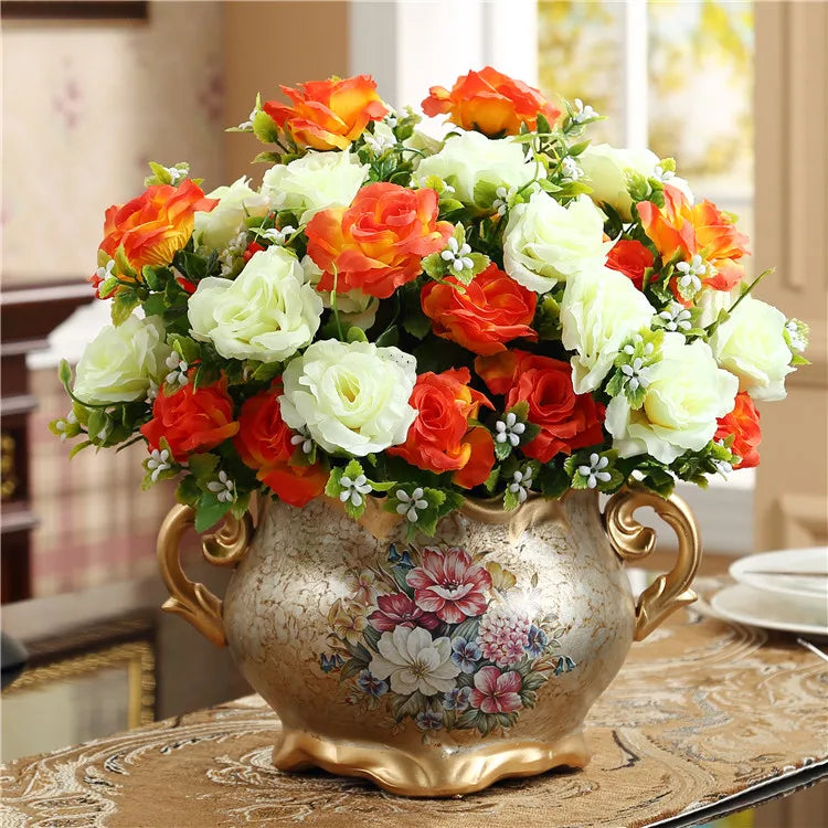 Retro desk vase living room dining table decorative handicrafts ornament flowerpot Classical vase floor