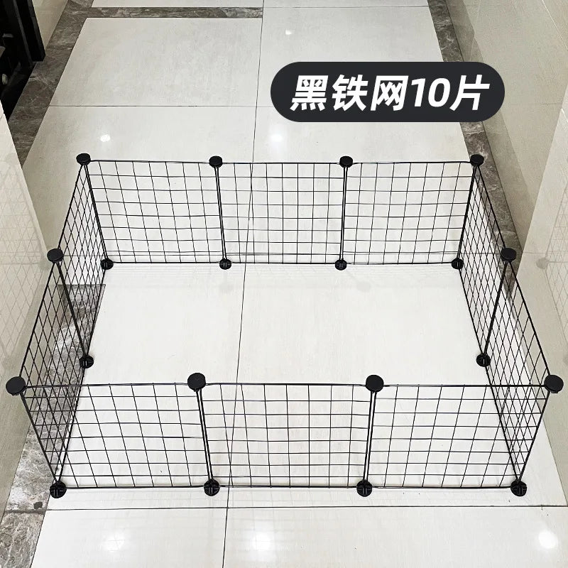 Foldable Detachable DIY Pet Fence Metal Wire Dog Cat Large Exercise Place Cage Indoor Playpen Kennel House for Puppy Rabbits