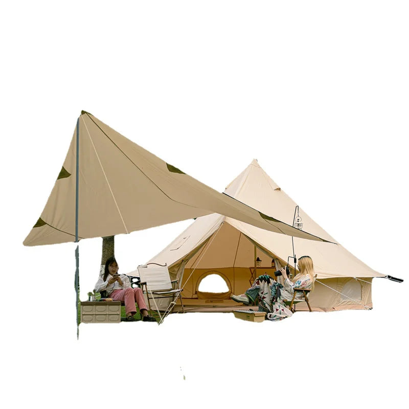 Outdoor Light Luxury Camping Tent, Pyramid Picnic Tent, Hotel Cotton Yurt, Rainproof Sunshade, Hot Sale