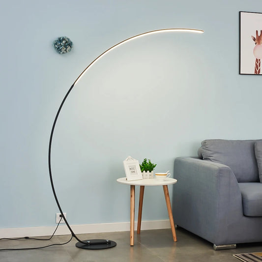 Arc RGB Floor Lamps Black White C APP Remote Floor Lights Nordic LED Corner Light for Dining Living Room Decor Indoor Lighting