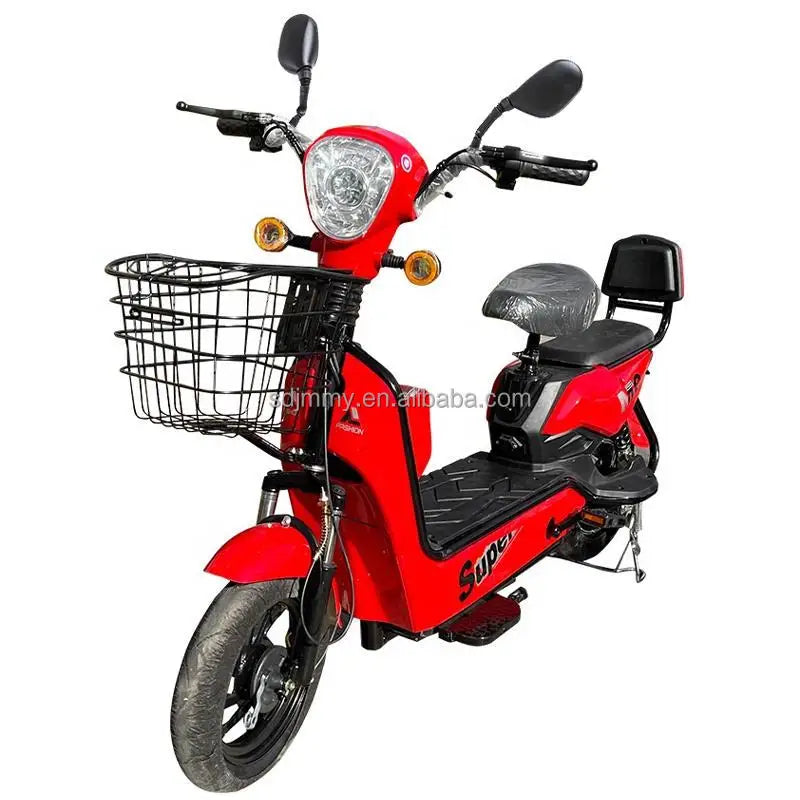 2023 Hot Sale 48V 12AH E-Bike Electric Motorcycle with 14-Inch Fat Tire Steel Frame Rear Hub Motor Electronic Smart Type