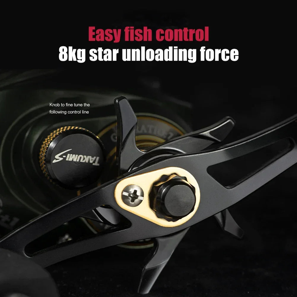 Metal Left/Right hand Baitcasting Reel High Speed 7.2:1 Gear Ratio Fresh Saltwater Magnetic Brake System Ultralight Fishing