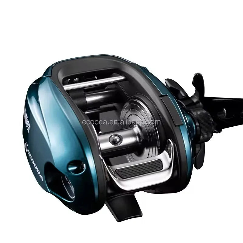 ECOODA ECB CYAN BLUE Series 5.9:1 Fishing Reel 8.0:1 Saltwater Jigging Reel 12kg Brake Force Baitcasting Reel