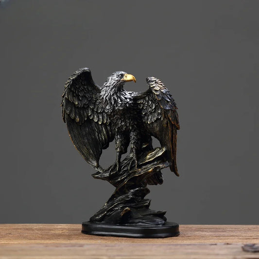 Retro Eagle Sculpture New Room Decoration Ornaments Wealth Animal Office Home Study Living Abstract Statue Decor Gift