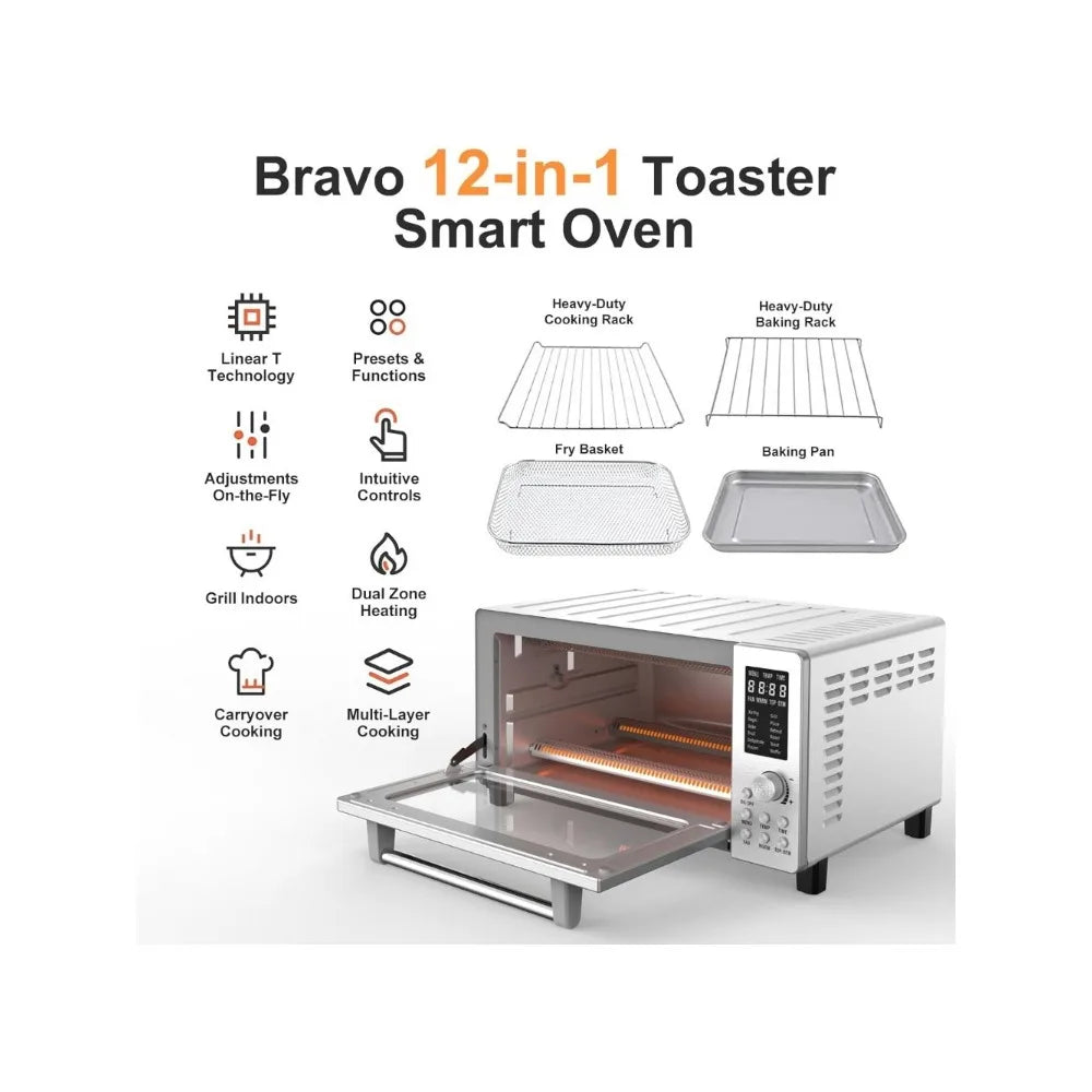 12-in-1 Digital Toaster Oven, Countertop Convection Oven & Air Fryer Combo, 1800 Watts, 21-Qt Capacity, 50°-450°F Temp Controls