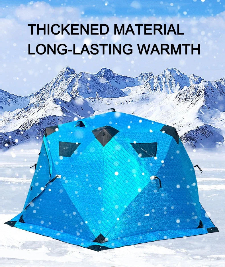 Luxury Outdoor Winter Camping Cotton Cloth To Keep Warm Thicken Cold-Proof Multi-Portable Ice Fishing Shelter Tent