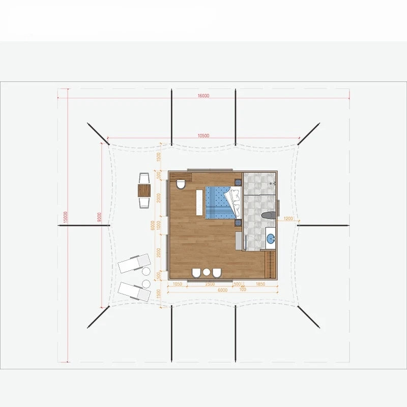 Resort Sunshade Wild Luxury Tent Hotel with Toilet Luxury Outdoor Accommodation Tent