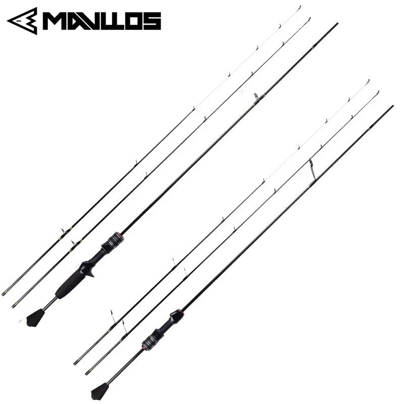 Mavllos Delicacy Solid Tip Bass Spinning Rod, Carbon Ultralight BFS Casting Rod Lure 0.6-8g/0.8-10g UL/L Tips Trout Fishing Rod