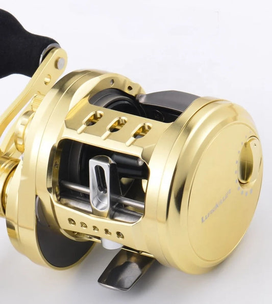 2024 15kg Drag 300g 8+1BB All aluminum alloy saltwater fishing reel anti-corrosion trolling reel saltwater raft casting reel