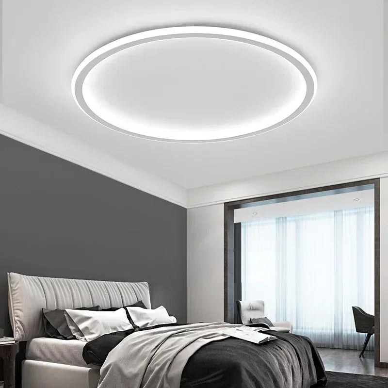 LED Ceiling Chandelier Nordic Simple Round Ceiling Lights Living Dining Room Bedroom Corridor Home Indoor Nordic Lamps Lighting