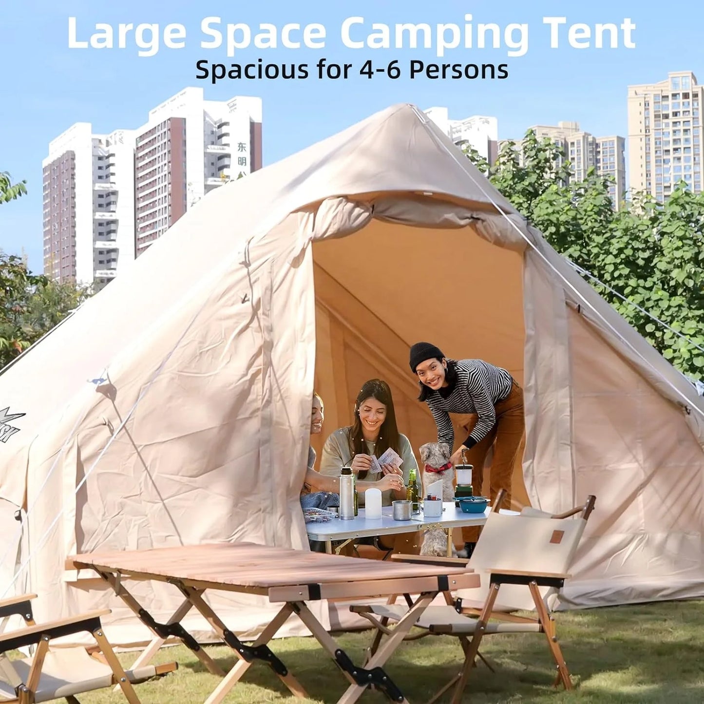 Large Space Wholesale Inflatable Tent High Quality Oxford Cloth Hot Sale Luxury Outdoor Camping for Family Customized 7 Workdays