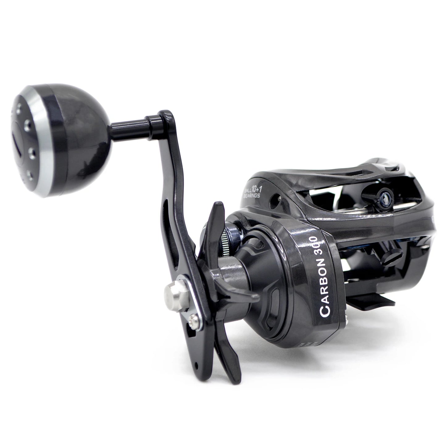 CAMEKOON Size 300 Baitcaster Reel Lightweight Carbon Frame Baitcasting Coil Magnetic Brake 10 Bearings Saltwater Casting Fsihing