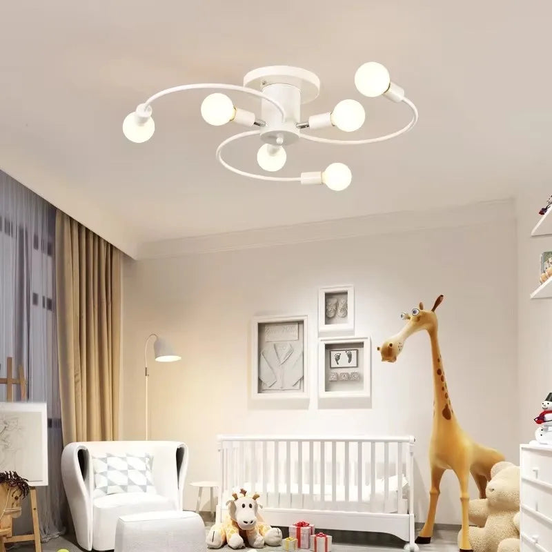 New LED Bedroom Ceiling Light Creative Restaurant Lighting Simple Nordic Ceiling Light Living Room Study Chandelier