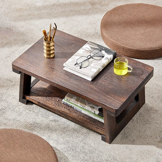 Solid Wood Tatami Small Table Tea Table Japanese Household Tea Table Folding Table Balcony Table Bay Window Small Coffee Table