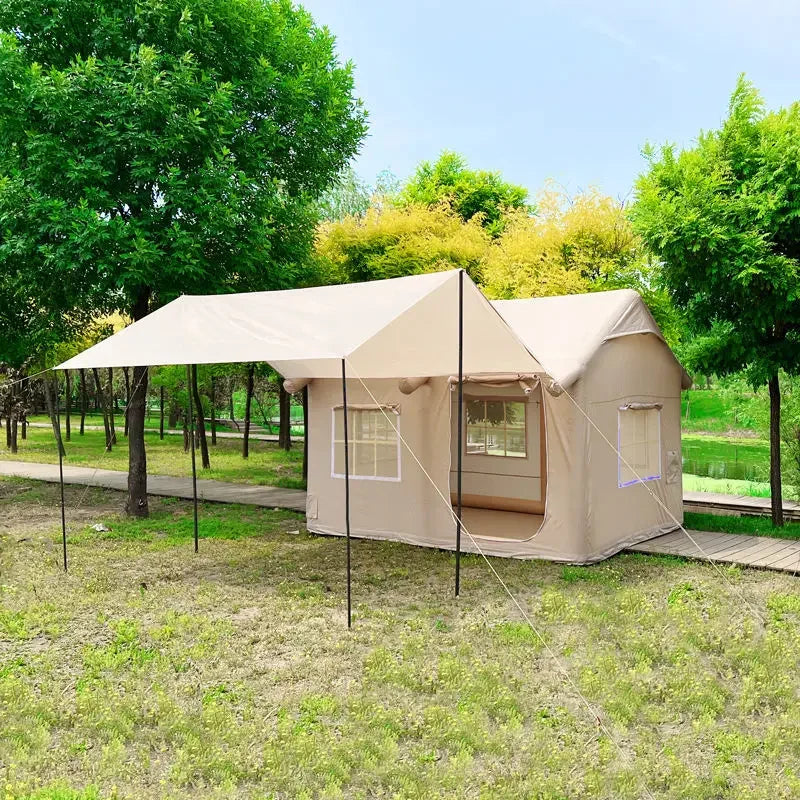 Steel Frame sale white tents canvas luxury Outdoor camping & hiking inflatable tent folding speed open light travel camping tent