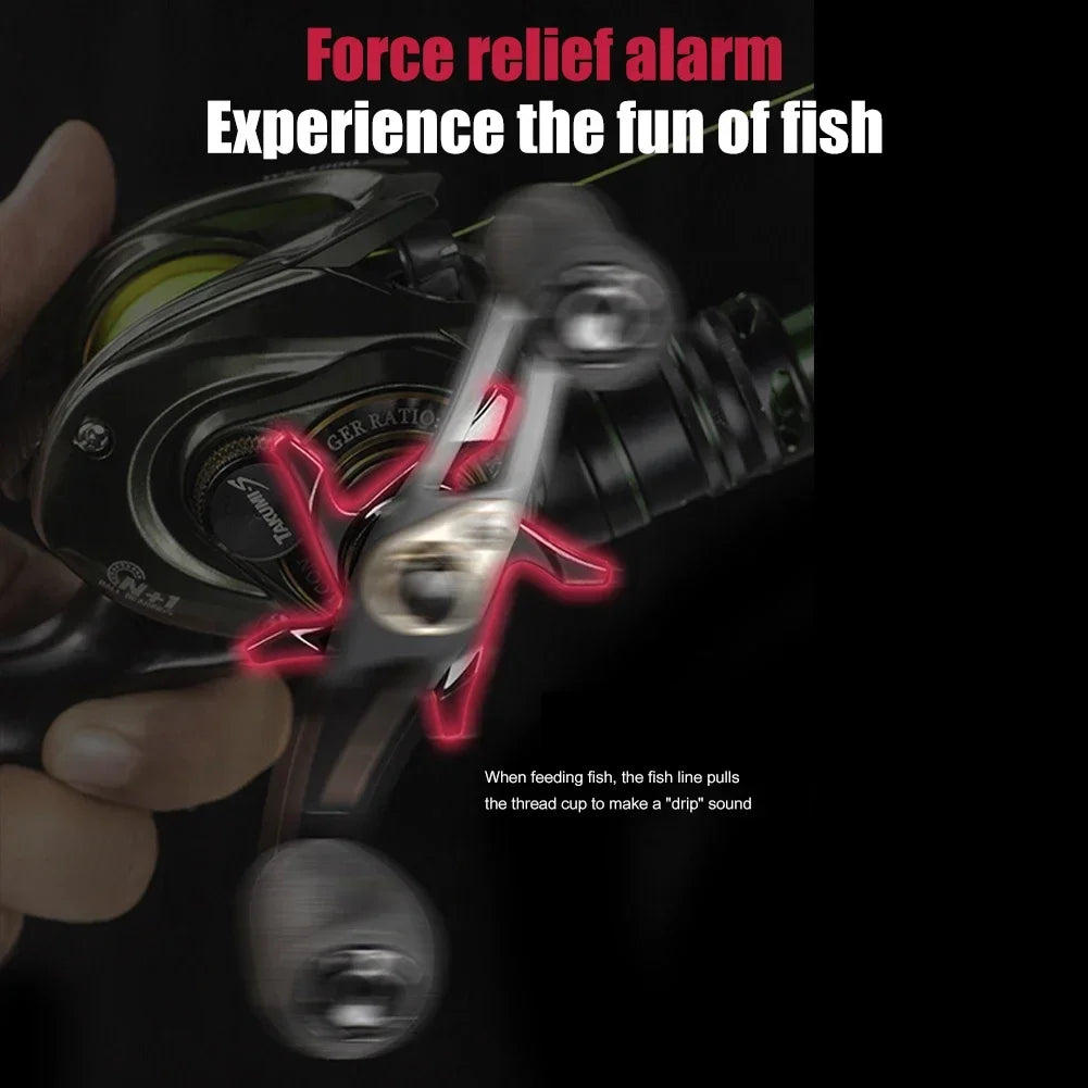 Metal Left/Right hand Baitcasting Reel High Speed 7.2:1 Gear Ratio Fresh Saltwater Magnetic Brake System Ultralight Fishing