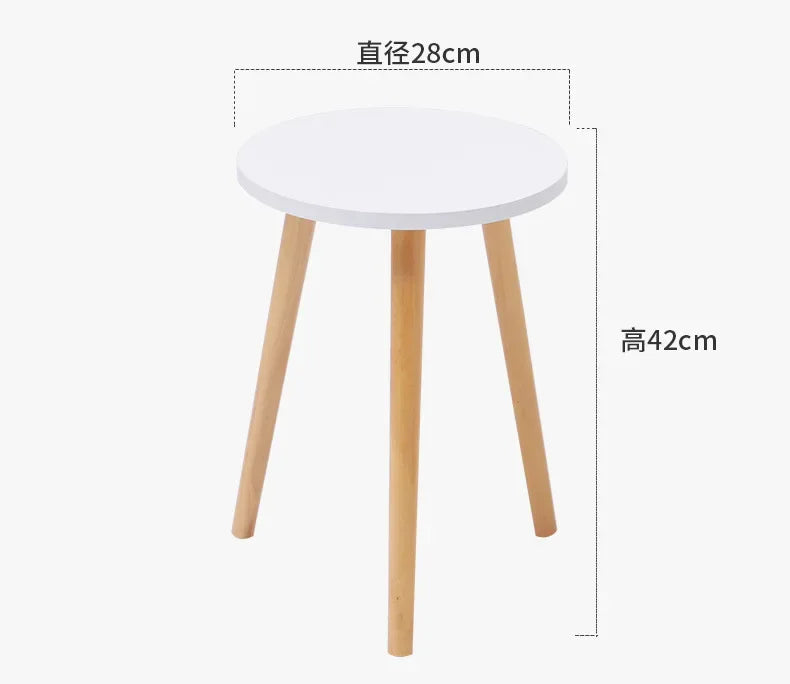 Nordic Style Mini Coffee Table Modern Minimalist Tea Creative Round Wood For Home Living Room   ZM1104