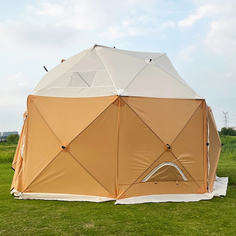 New Design Quick Assembly Large Luxury Light Dome 8 Person Waterproof Outdoor Camping Tent For Trips