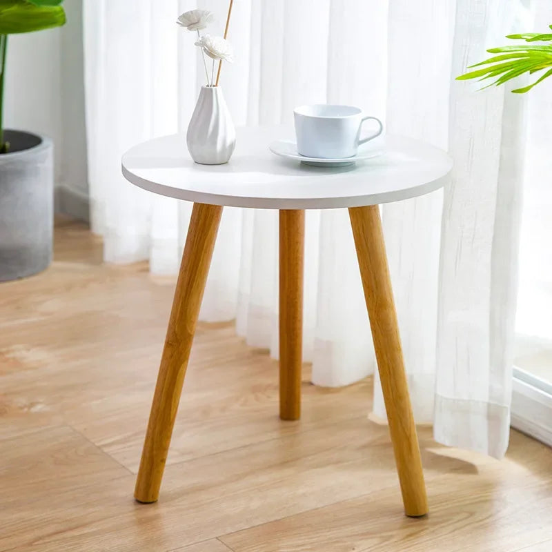 Nordic Style Mini Coffee Table Modern Minimalist Tea Creative Round Wood For Home Living Room   ZM1104