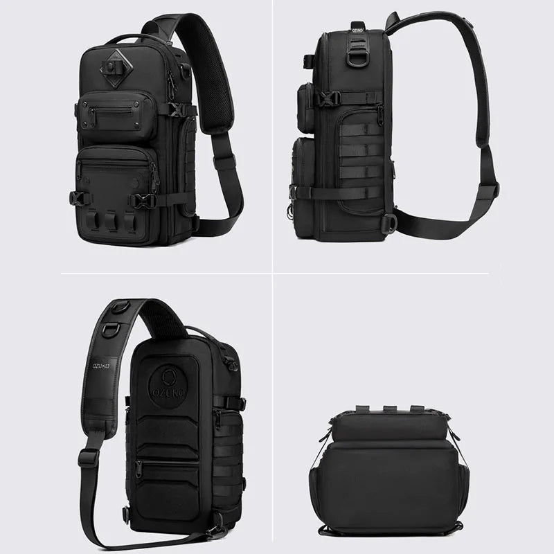 Men's Chest Bag Outdoor Tactical One Shoulder Crossbody Bag High Capacity Waterproof Sports Bag For Man Shoulder Bag