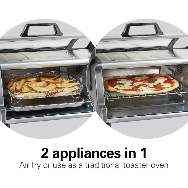 Hamilton Beach Toaster Oven Air Fryer Combo with Large Capacity, Fits 6 Slices or 12” Pizza, 4 Cooking Functions for Convection