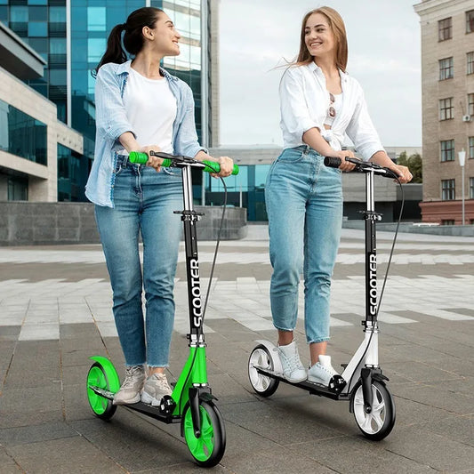 TULX Adult Scooter With Foldable Two Wheels And Double Brakes Design Anti Slip Pedals For Flexible Steering And Safer Go Out