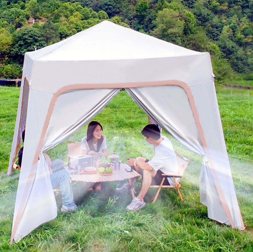 Two-room One Hall Double-decker Waterproof Luxury Large Pop Up Tunnel Family Camping Tent