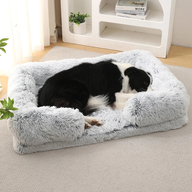 Large Dog Bed Plush Ring Cat Puppy Winter House Sleeping Mats On The Floor Sofa Cat Bed Dog Kennel Mattress Pad Pet Supplies