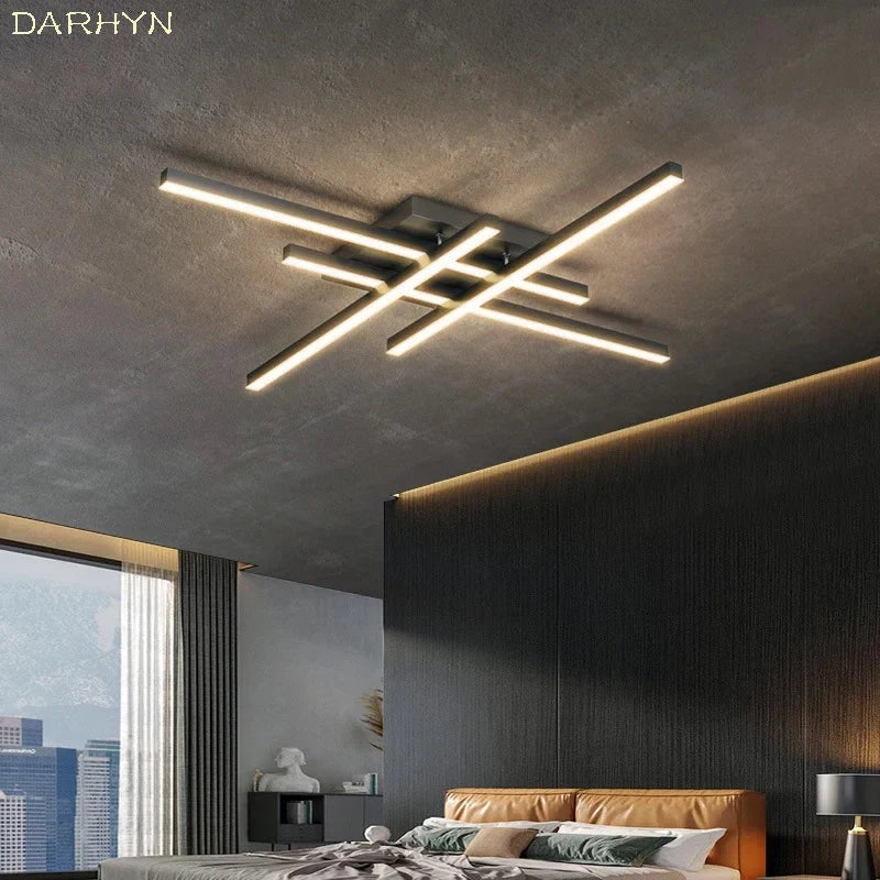 Modern LED Ceiling Light Atmosphere Long 30/40/50cm Lamp For Villa Living Room Bedroom Restaurant Home Decor Lighting Fixutre