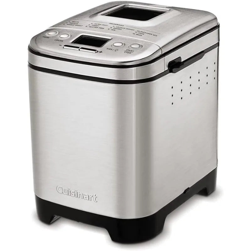 Cuisinart Bread Maker Machine, Compact and Automatic, Customizable Settings, Up to 2lb Loaves, CBK-110P1, Silver,Black