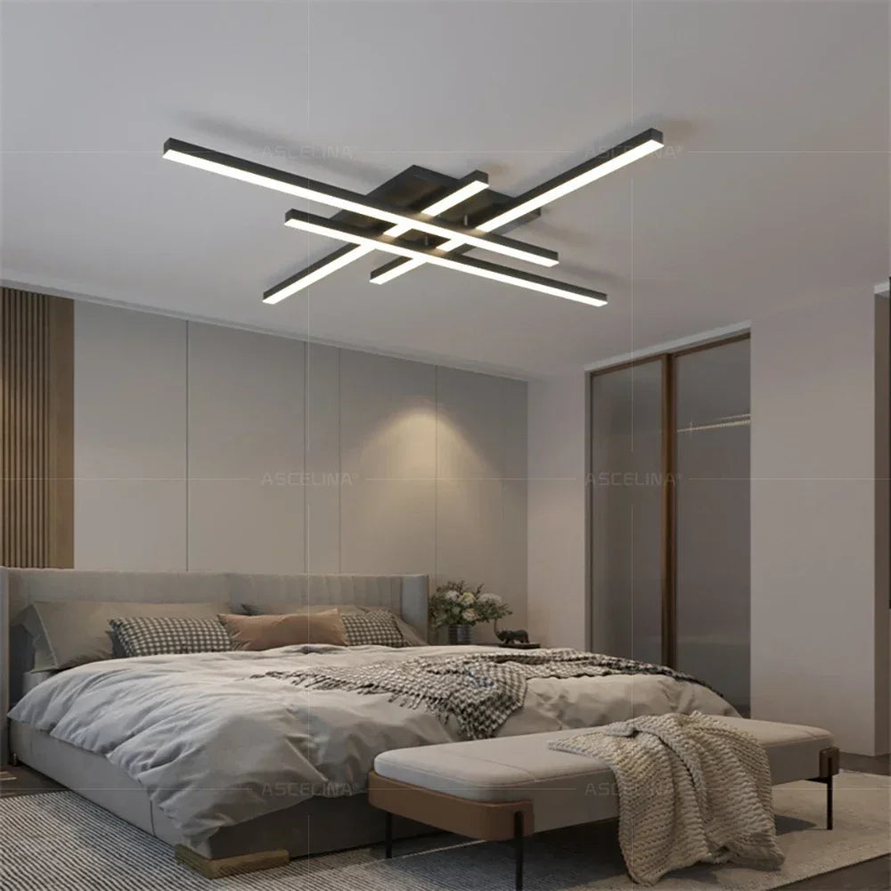 Modern LED Ceiling Light Atmosphere Long 30/40/50cm Lamp For Villa Living Room Bedroom Restaurant Home Decor Lighting Fixutre