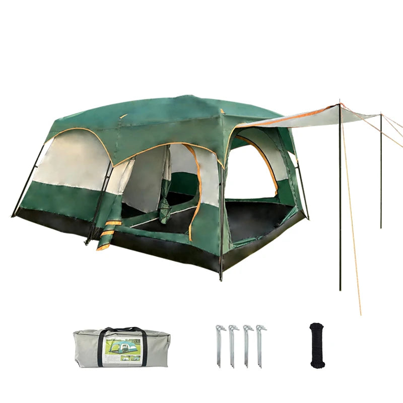 Tienda De Campana Manufacture Customize Large Green Glamping Luxury Big Family Outdoor Camping Tent