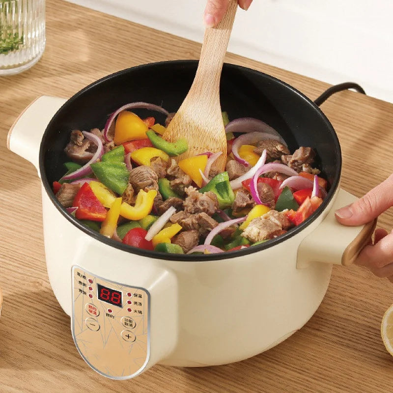 2L 2.5L Home Large Capacity Non-stick Electric Saute Pot Smart Rice Cooker Soup Pot Cook Noodle Pot 2/3 People Electric Hot Pot