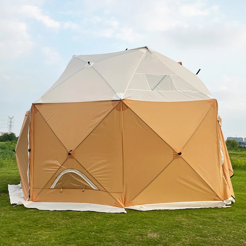 New Design Quick Assembly Large Luxury Light Dome 8 Person Waterproof Outdoor Camping Tent For Trips