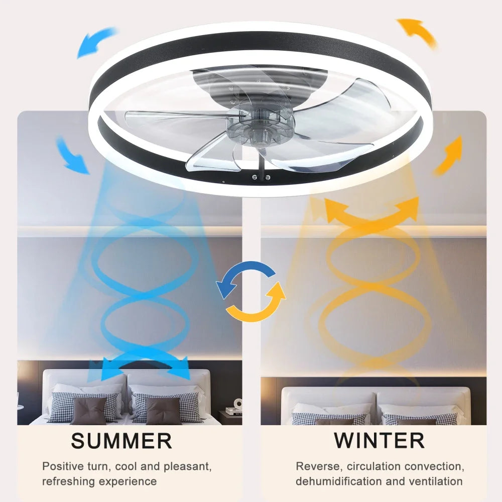 Ceiling Fan with Lights Dimmable LED