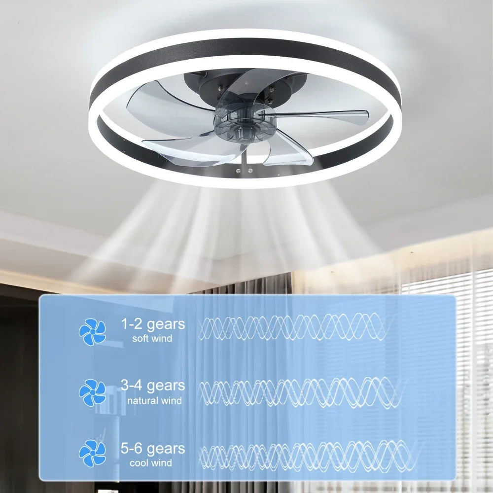 Ceiling Fan with Lights Dimmable LED