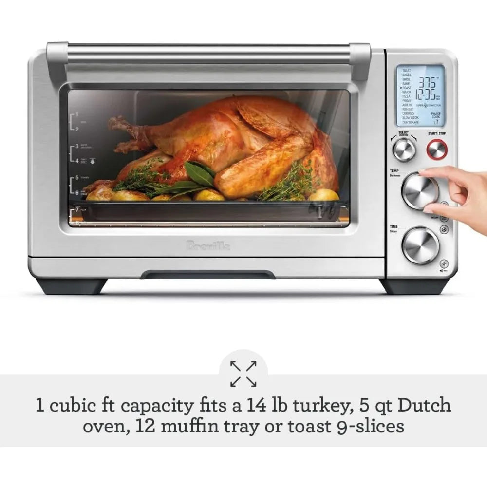 the Smart Oven® Air Fryer Pro, Convection Countertop Oven, Air Fryer Toaster Oven Combo, BOV900BSS