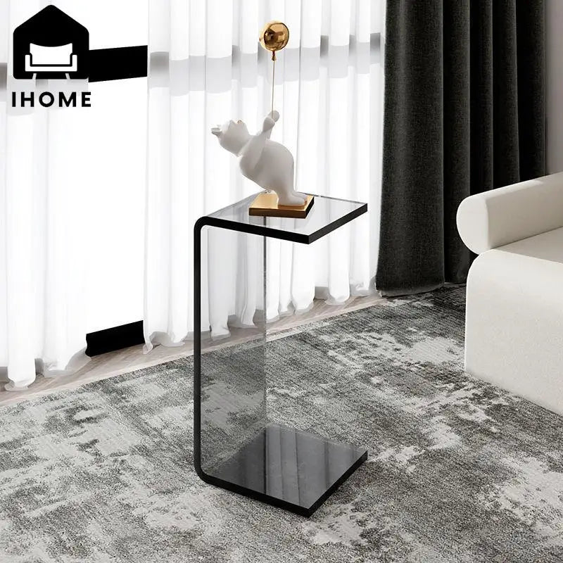 IHOME Light Luxury Acrylic Sofa Small Side Table Simple Modern Living Room Special-shaped Tea Table Transparent Corner Table New