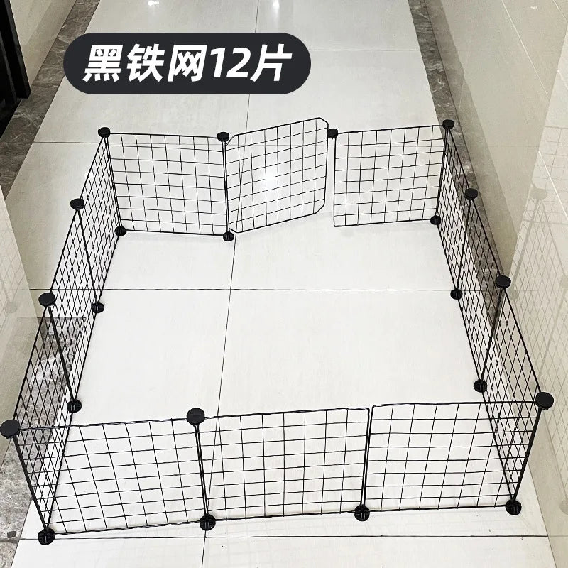 Foldable Detachable DIY Pet Fence Metal Wire Dog Cat Large Exercise Place Cage Indoor Playpen Kennel House for Puppy Rabbits