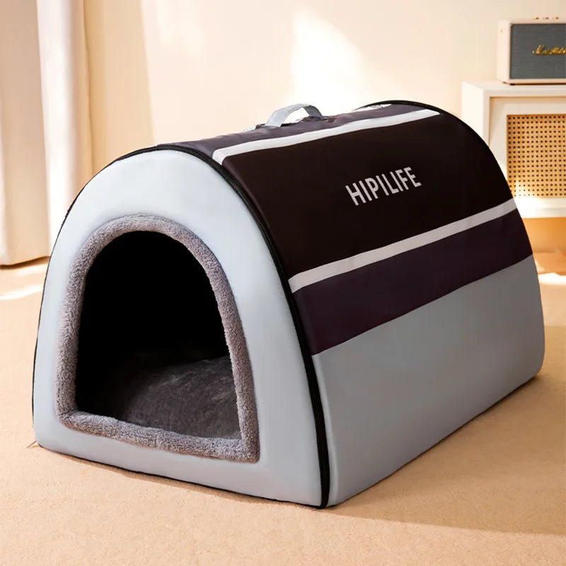 Removable Dog Warm House Washable Pet bed for Large Medium Dogs Travelling Portable Classic Design Pet House Sleeping Bed