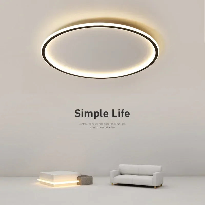 LED Ceiling Chandelier Nordic Simple Round Ceiling Lights Living Dining Room Bedroom Corridor Home Indoor Nordic Lamps Lighting