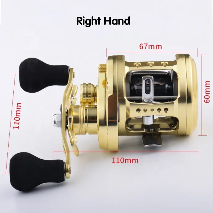 2024 15kg Drag 300g 8+1BB All aluminum alloy saltwater fishing reel anti-corrosion trolling reel saltwater raft casting reel