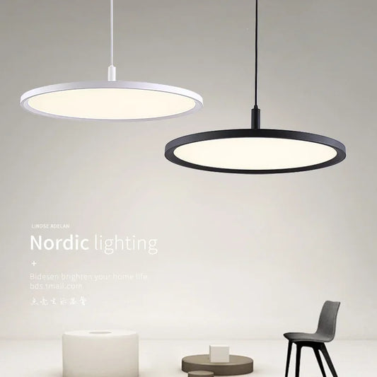 Nordic Creative Simple Aluminum Pendant Light Round Hotel Restaurant Ceiling Lamp Bar Table Lamp Single Head Led Home Lamp